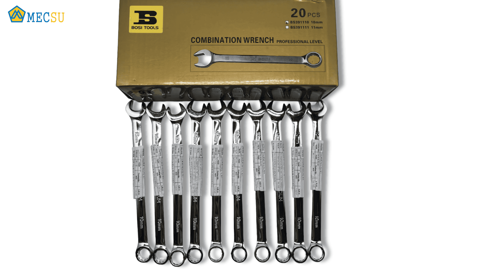 Cờ lê vòng miệng size 10mm và 12mm BOSI